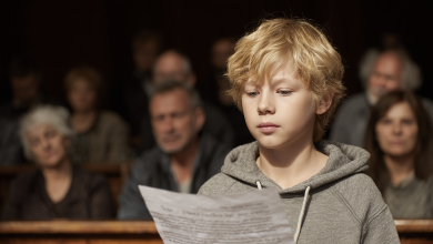 Na rozprawie sądowej walczyłam o opiekę nad synem… ale wszystko zmieniło się, gdy siedmioletni syn niespodziewanie podniósł rękę i poprosił o przeczytanie listu od ojca