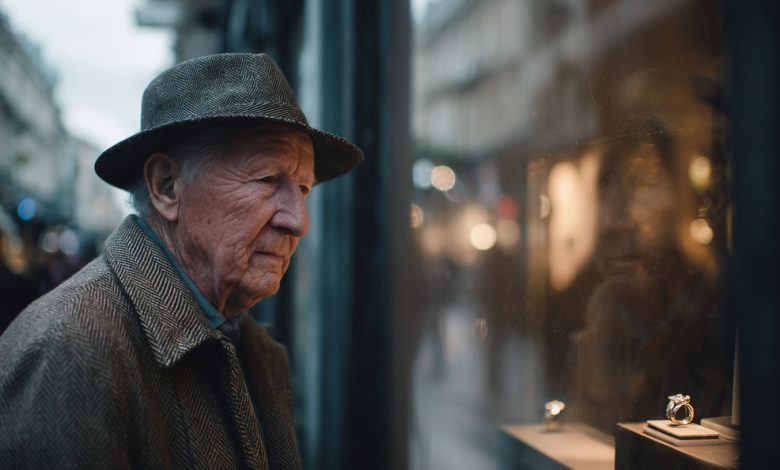 Starszy człowiek codziennie przychodził do wystawy sklepu jubilerskiego i stał 15 minut przed jednym pierścionkiem, aż pewnego dnia właściciel postanowił dowiedzieć się dlaczego i usłyszał historię, która ścisnęła za serce…