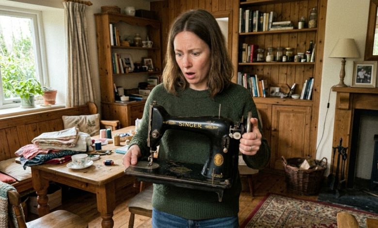 Babcia zostawiła dom sąsiadce, a mnie — tylko starą maszynę do szycia. Ale pod nią znalazłam klucz i notatkę