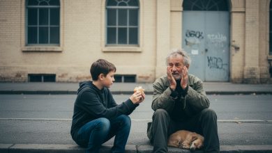 Chłopiec oddał swój posiłek zamarzniętemu nieznajomemu na ulicy — i nie wiedział, że to był test