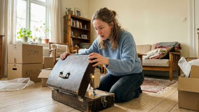 Babcia zostawiła dom sąsiadce, a mnie — tylko starą maszynę do szycia. Ale pod nią znalazłam klucz i notatkę