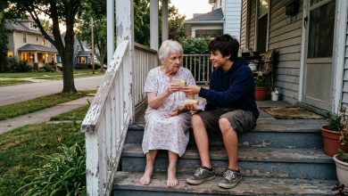 Byłem nastolatkiem, który zawsze odprowadzał do domu zagubioną staruszkę — aż pewnego dnia pojawił się jej syn