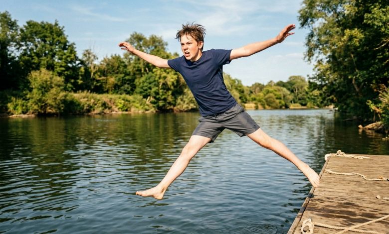 Nastolatek wskoczył do lodowatej rzeki, aby uratować psa — a rano przed jego domem zatrzymał się czarny SUV