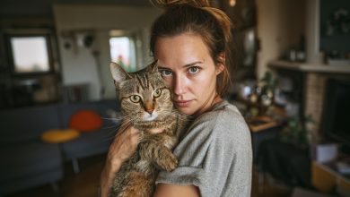 Sąsiad zniknął, zostawiając mi kota — a kilka tygodni później znalazłam w obroży klucz i notatkę