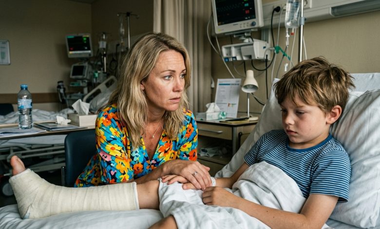 Mój były mąż zapewniał, że nasz syn złamał nogę przez zwykły upadek… dopóki pielęgniarka nie podała mi karteczki, na której było tylko jedno zdanie, od którego ugięły się pode mną nogi…