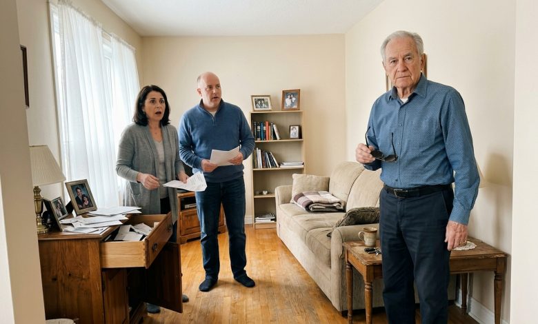 Moja rodzina myślała, że okradają niewidomego staruszka — aż zdjął okulary i spojrzał na nich prosto