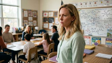 Na zebraniu rodzicielskim nauczycielka powiedziała o moim synu przy wszystkich rodzicach: „Takim dzieciom lepiej będzie w szkole specjalnej — tam będzie im łatwiej”. Mąż szarpnął mnie za rękę — „milcz”. Nie wytrzymałam i to, co powiedziałam tej nauczycielce, wprawiło w osłupienie całą klasę…