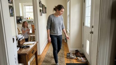 Wróciłam do domu wcześniej. Przy drzwiach były buty, które nie należały do mnie — i głos mojej córki w kuchni.